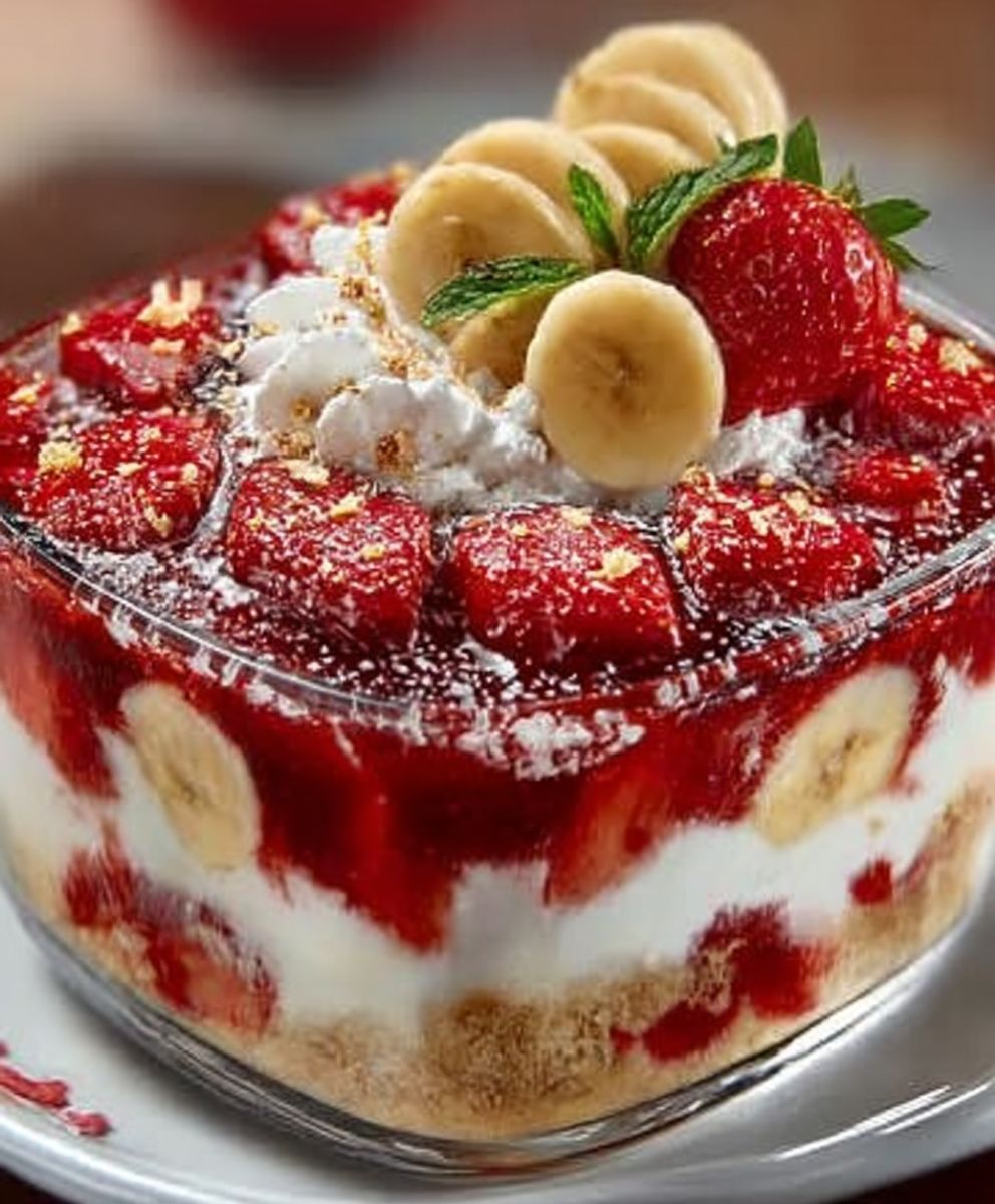 Strawberry Banana Pudding Dessert