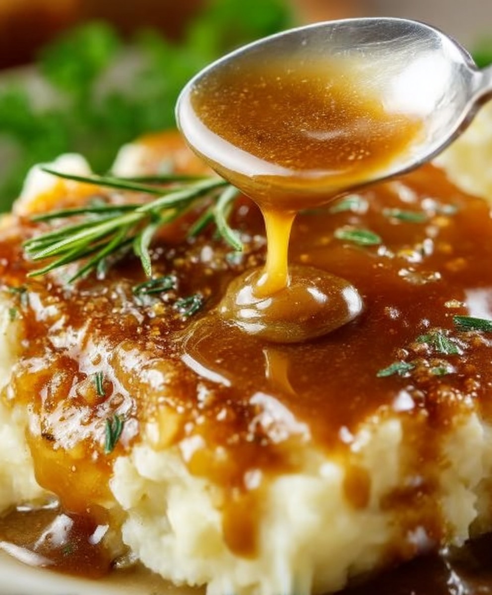 homemade brown gravy