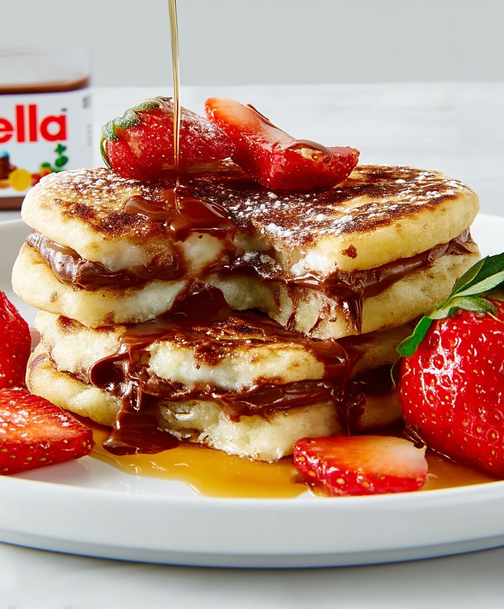Nutella Stuffed Pancakes