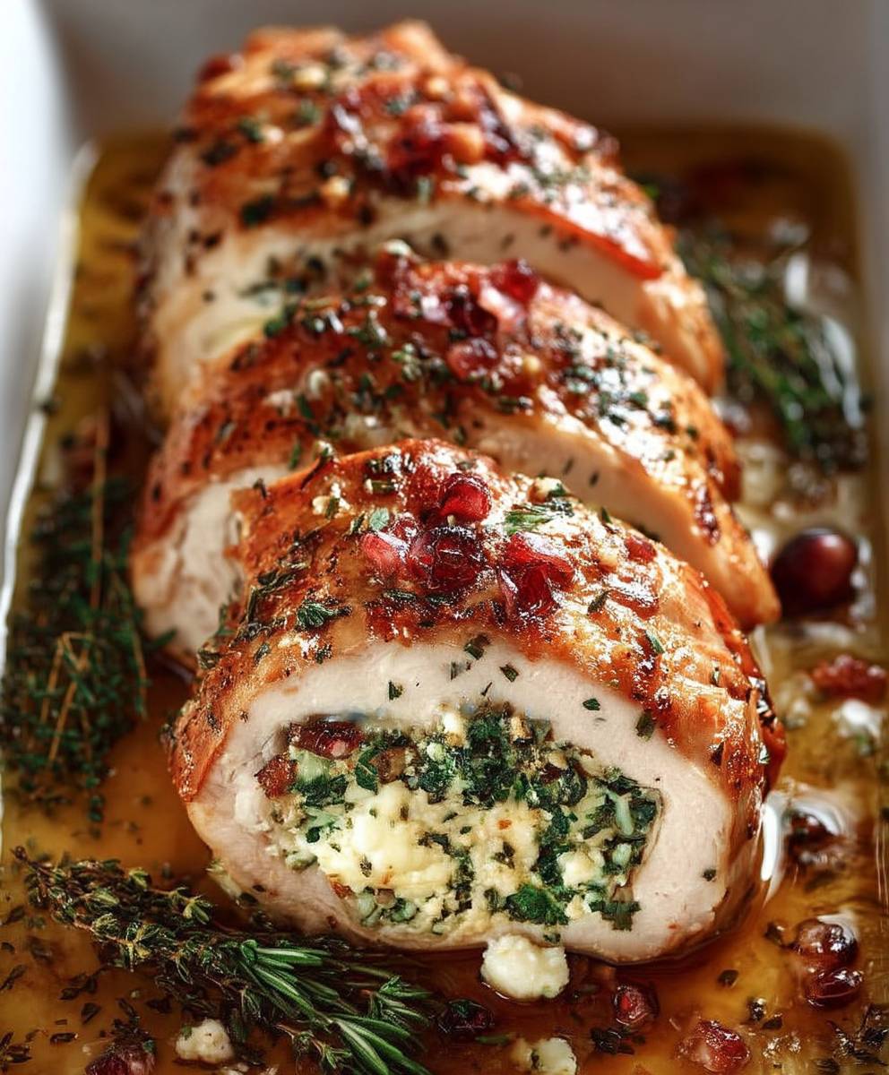 Christmas Stuffed Turkey Breast