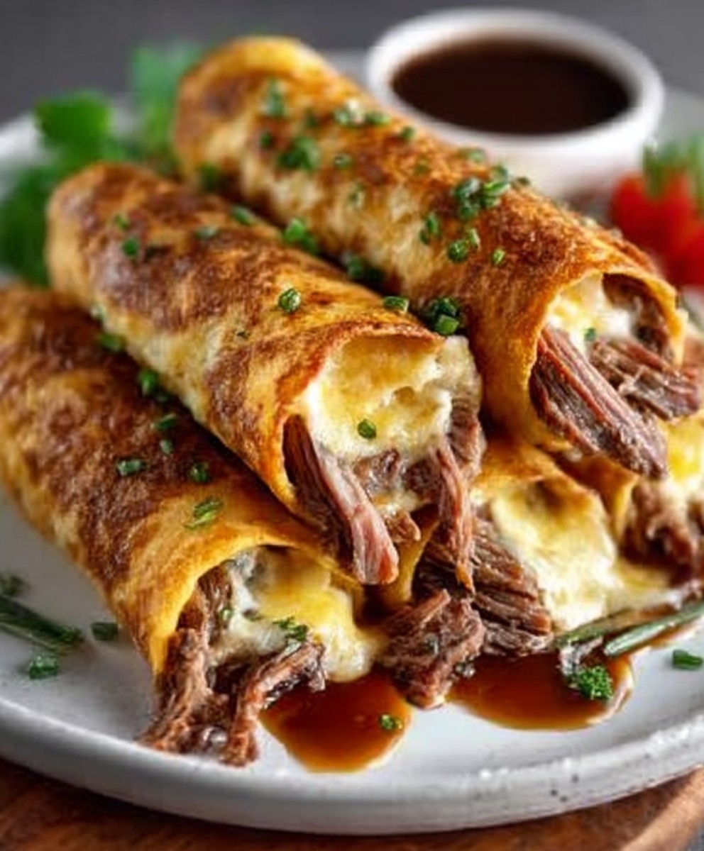 French Dip Tortilla Roll Ups