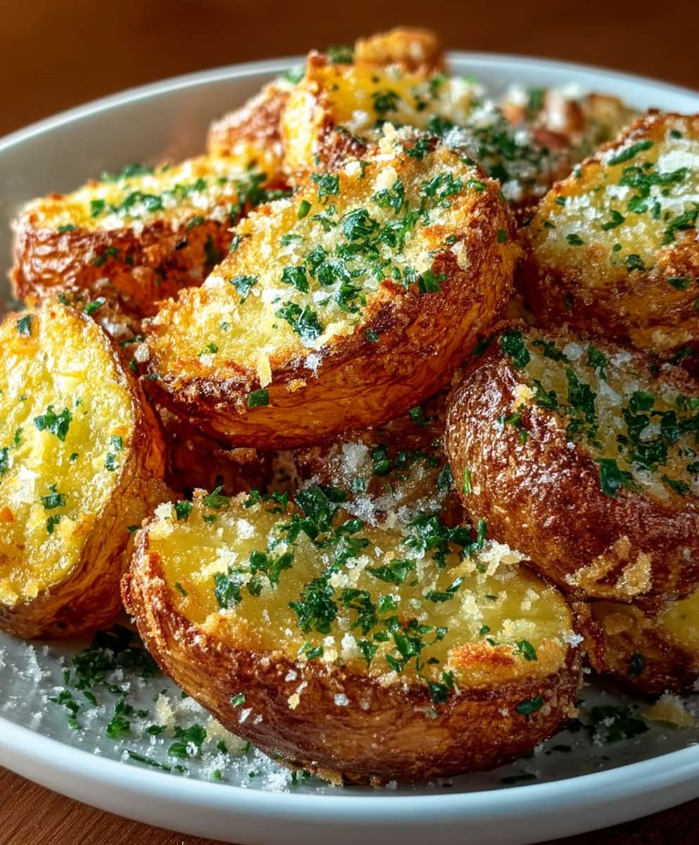 Air Fryer Garlic Parmesan Potatoes