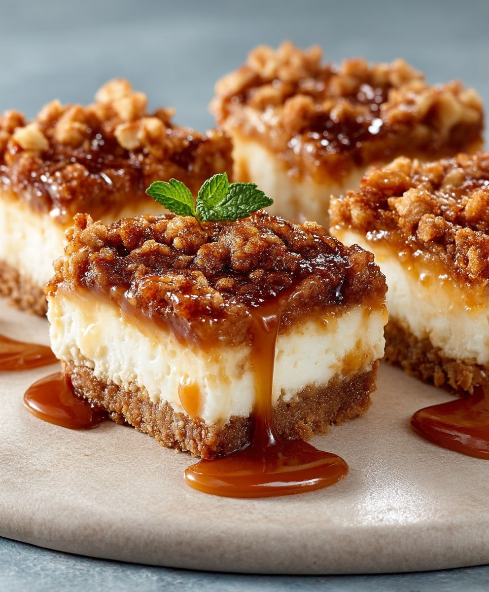 Caramel Apple Cheesecake Bars