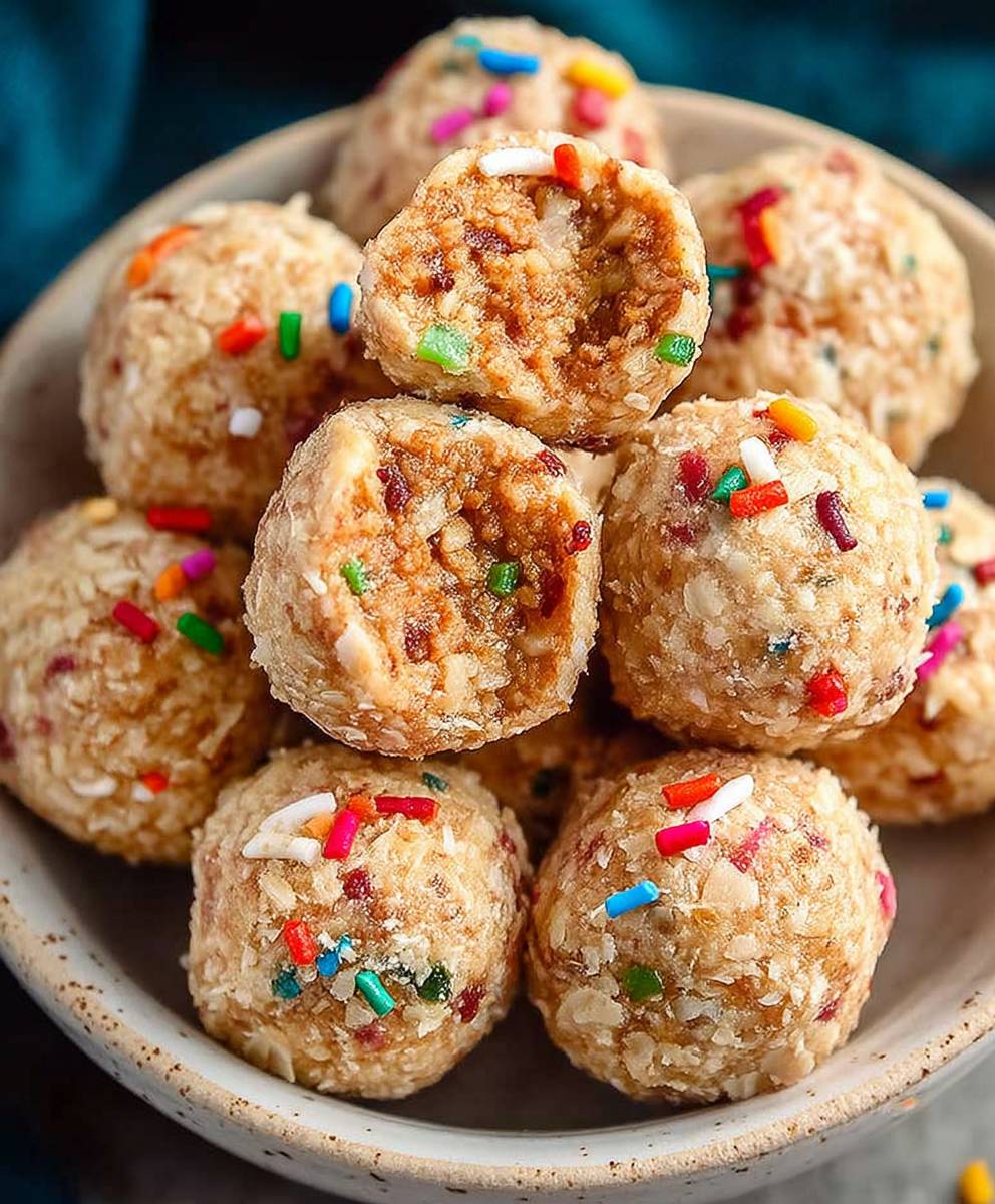 Cake Batter Protein Balls