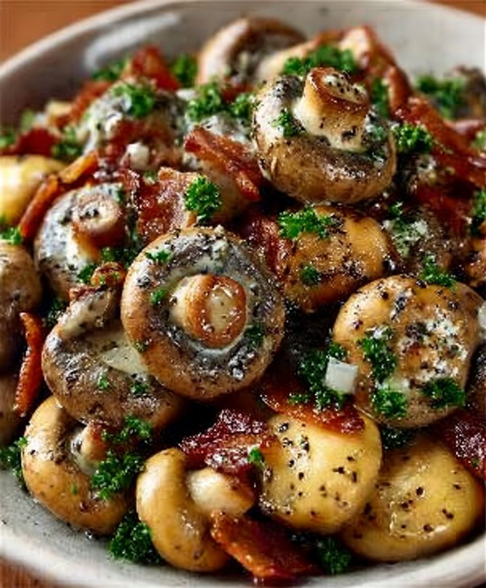 Cowboy Mushrooms with Bacon