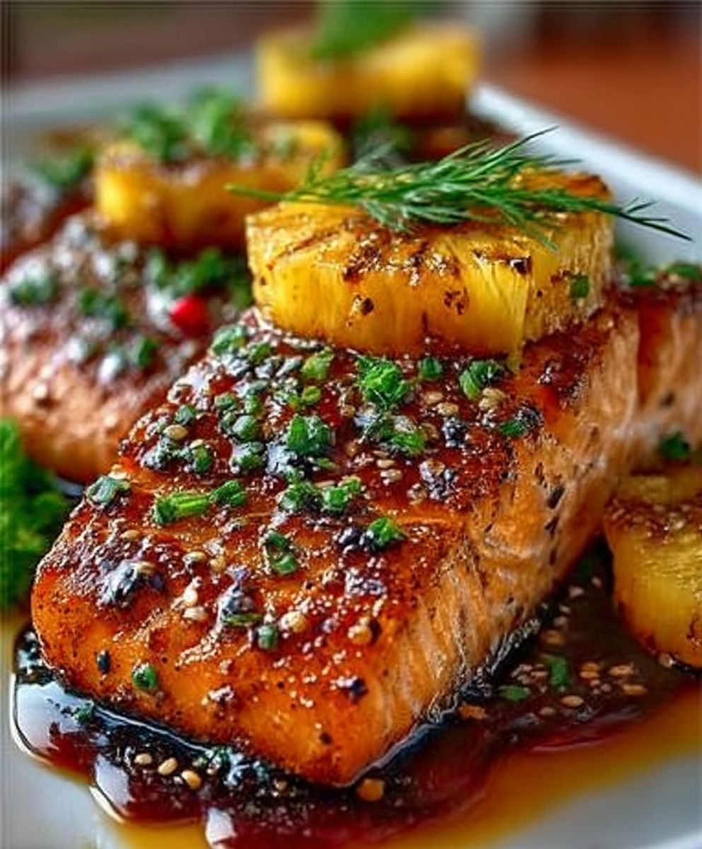 pineapple glazed salmon