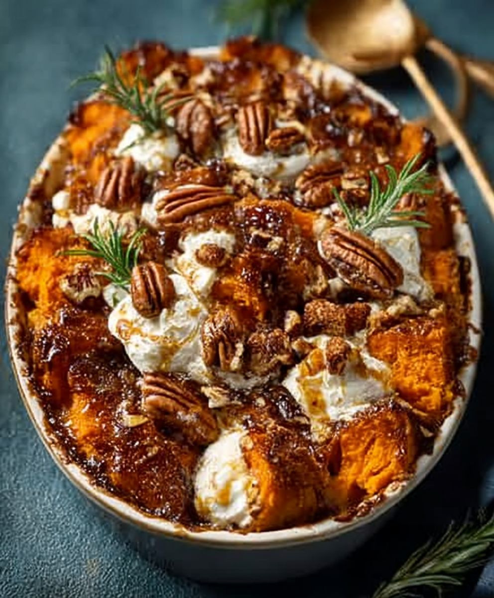Southern Maple Sweet Potato Casserole