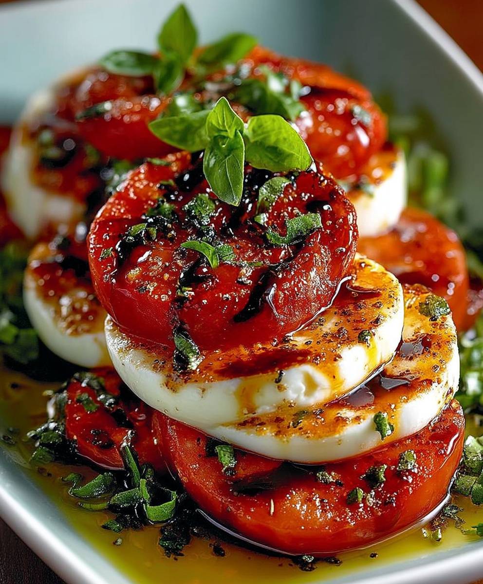 Roasted Tomato Caprese Salad