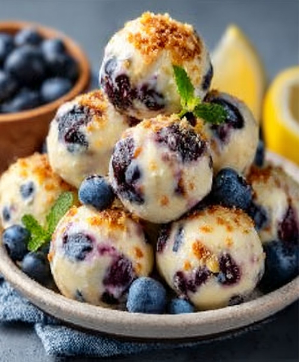 Lemon Blueberry Protein Bites