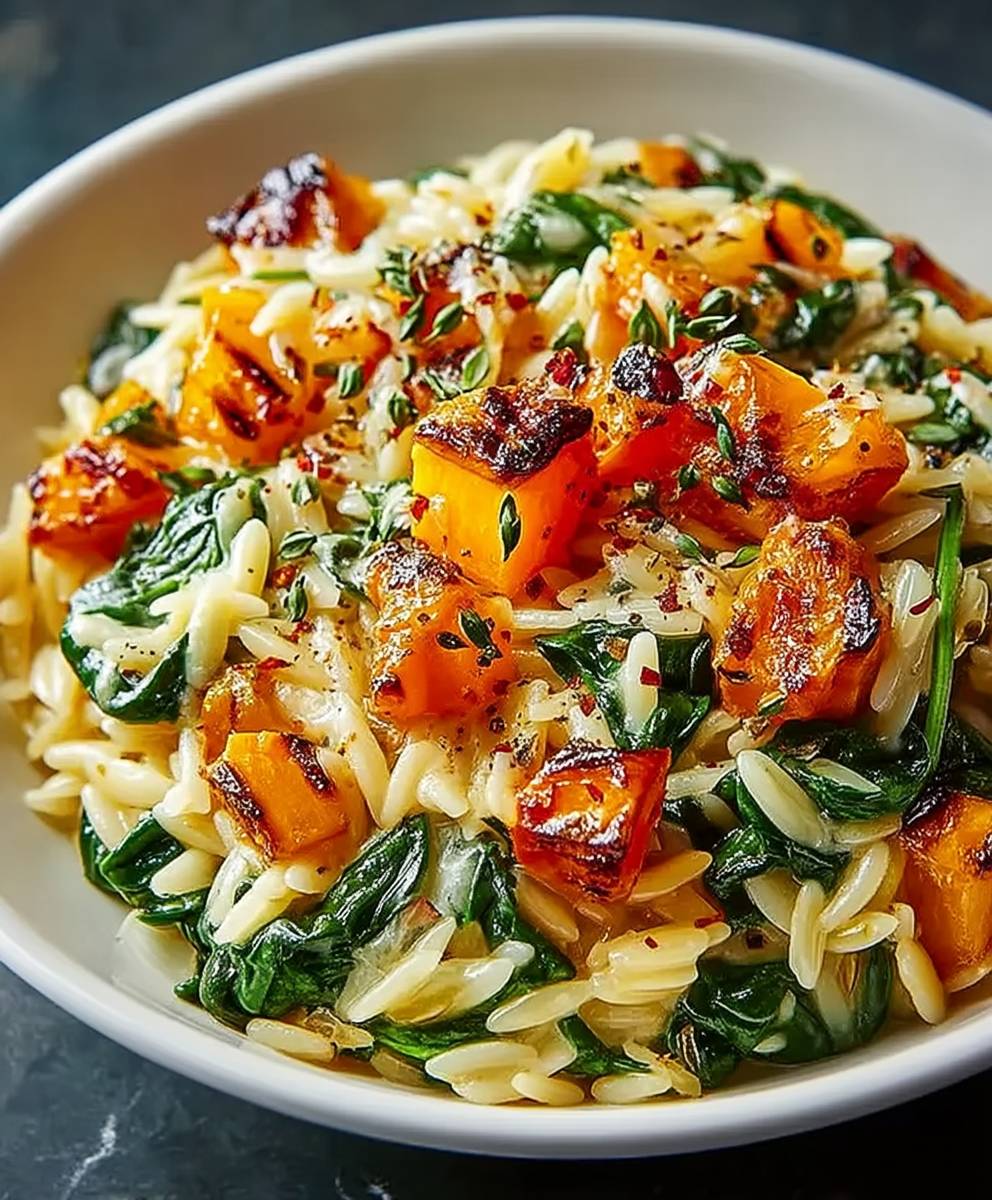 Creamy Orzo with Butternut Squash