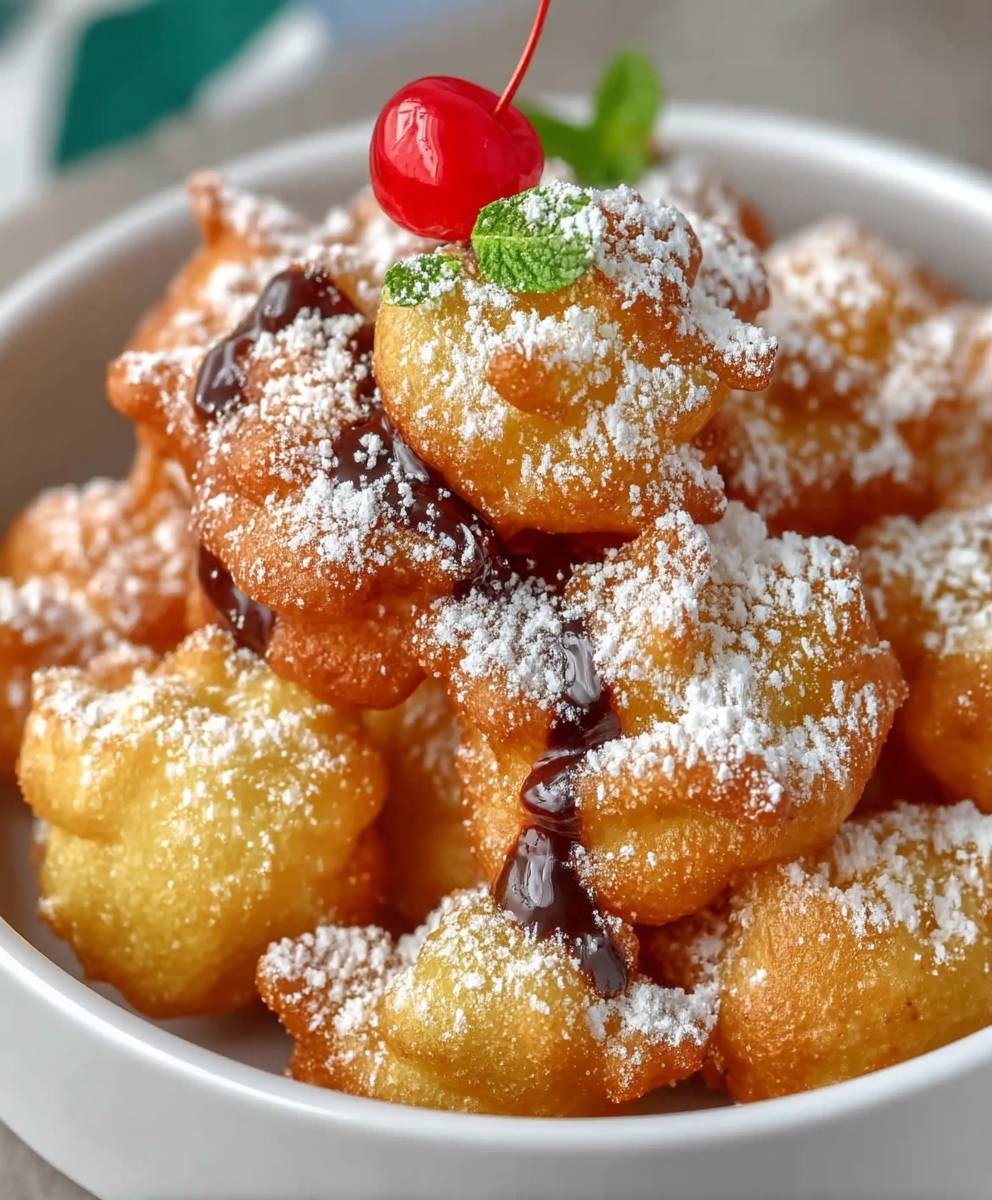 Air Fryer Funnel Cake Bites | Easy Fair Style Dessert Recipe image 2