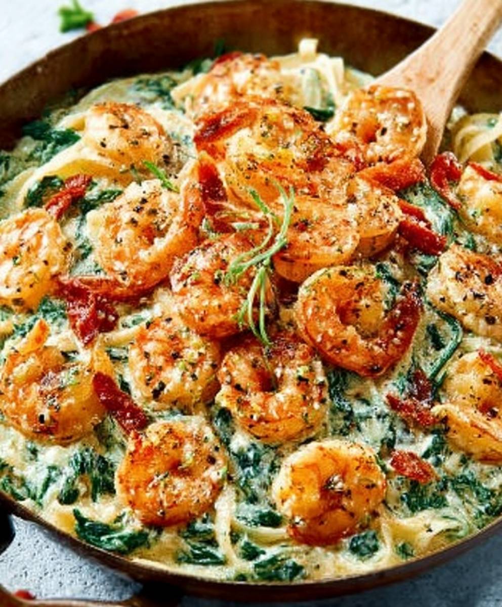 Spinach Shrimp Dinner Recipe image 2